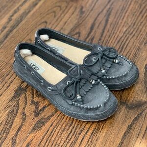 Like New Ugg Drina Moccasin Flats Black Women’s Size 5